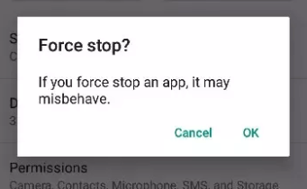 Force stop message to Fix the sending and receiving pictures