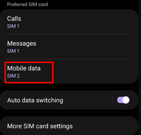 Moving carrier can fix the mobile data not working on Motorola Moto G7