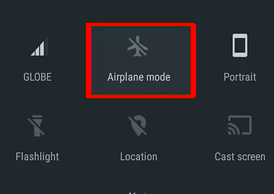 Turn airplane mode On and Off