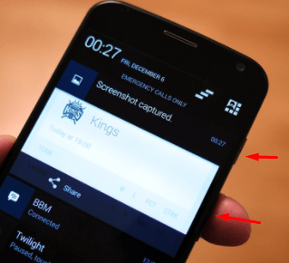 Screenshot on Motorola Moto X